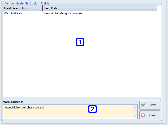 Custom Fields/Attributes Screen