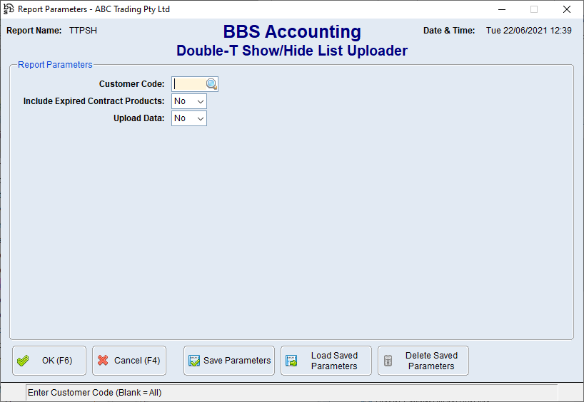 Double-T Show/Hide List Uploader Screen Double-T Show/Hide List Uploader Screen