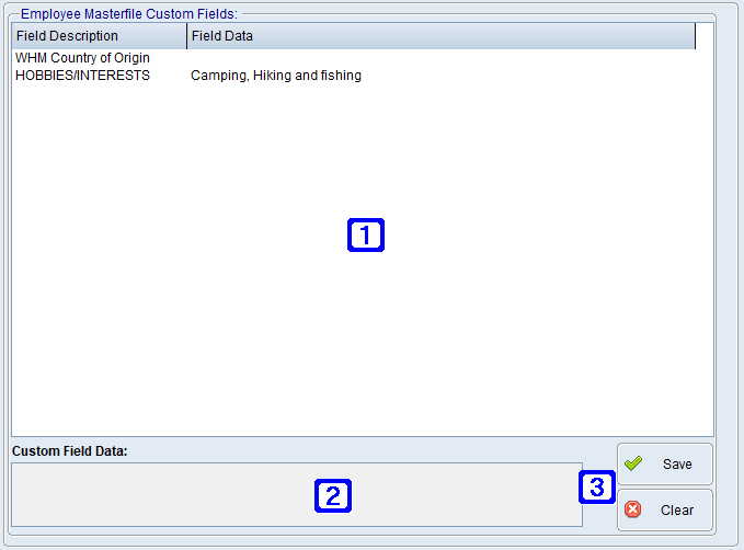 Employee Masterfile Maintenance Screen