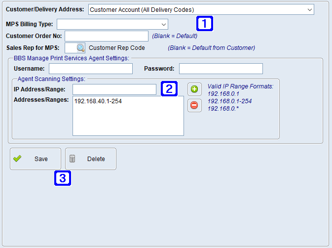 Managed Print Services Tab Screen