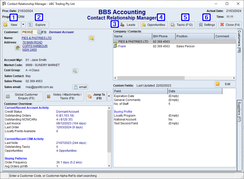 Contact Relationship Manager Screen Contact Relationship Manager Screen